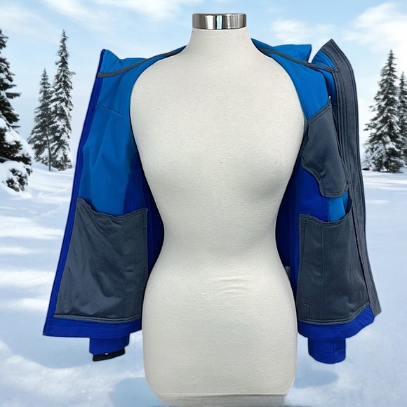 Free Country Blue/Teal Softshell Fleece-lined Hooded Jacket - Picture 14 of 16